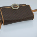 CELINE Macadam Canvas Circle Shoulder Bag Brown Auth 99859-6