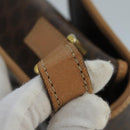 CELINE Macadam Canvas Circle Shoulder Bag Brown Auth 99859-8