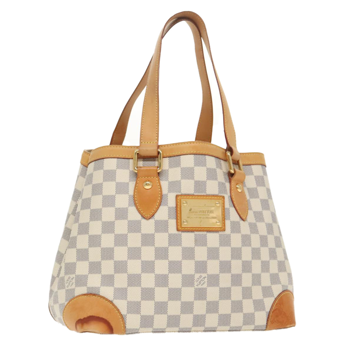 LOUIS VUITTON Damier Azur Hampstead PM Tote Bag N51207 LV Auth 99862