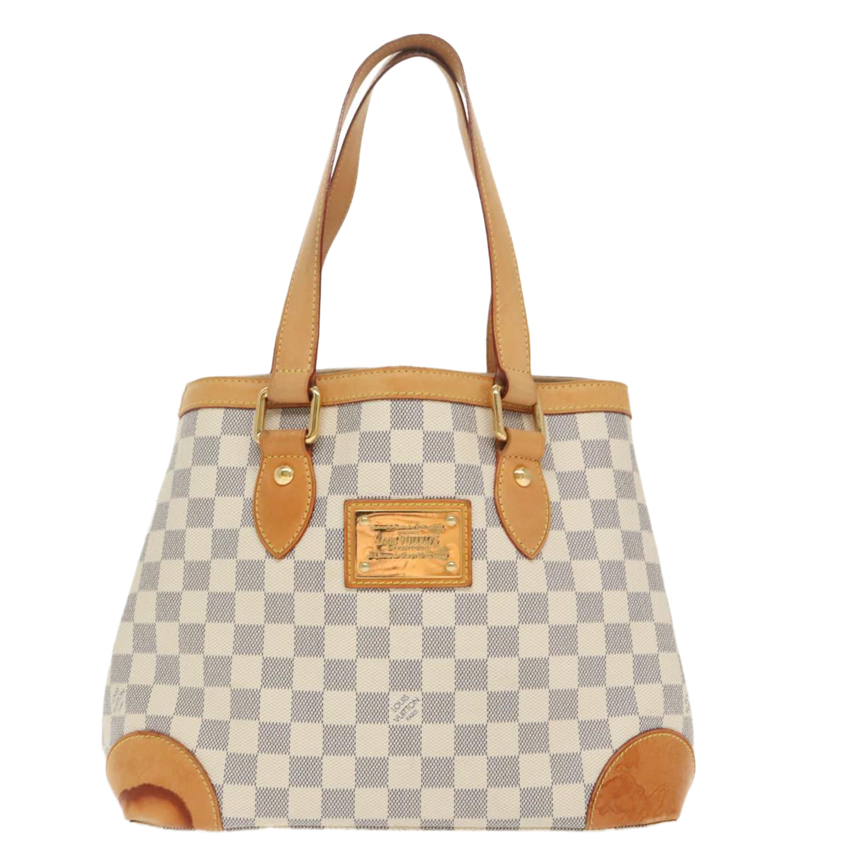 LOUIS VUITTON Damier Azur Hampstead PM Tote Bag N51207 LV Auth 99862