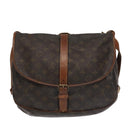 LOUIS VUITTON Monogram Saumur 35 Shoulder Bag M42254 LV Auth 99868-2