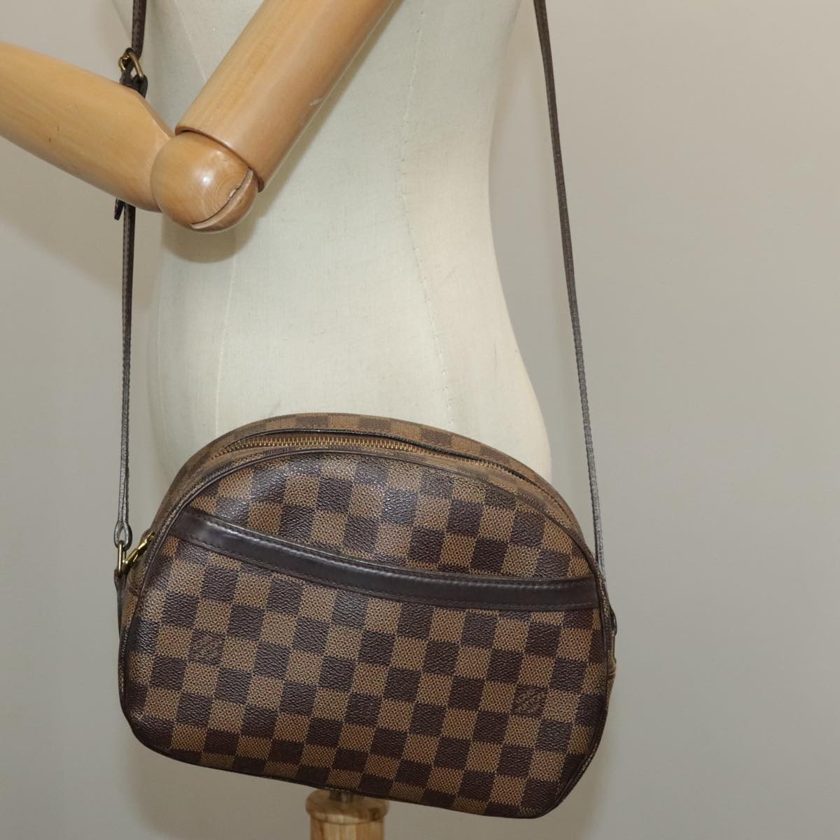 LOUIS VUITTON Damier Ebene Blois Shoulder Bag SPO N48095 LV Auth 99878