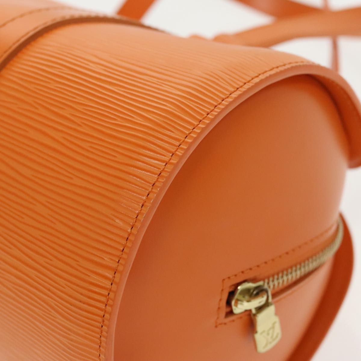 LOUIS VUITTON Epi Soufflot Hand Bag Orange Mandarin M5222H LV Auth 99883