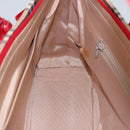 BURBERRY Nova Check Hand Bag Canvas Leather Beige Red Auth 99888-20