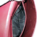 CELINE Shoulder Bag Leather Wine Red Gold Auth 99890-25