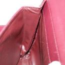 CELINE Shoulder Bag Leather Wine Red Gold Auth 99890-29