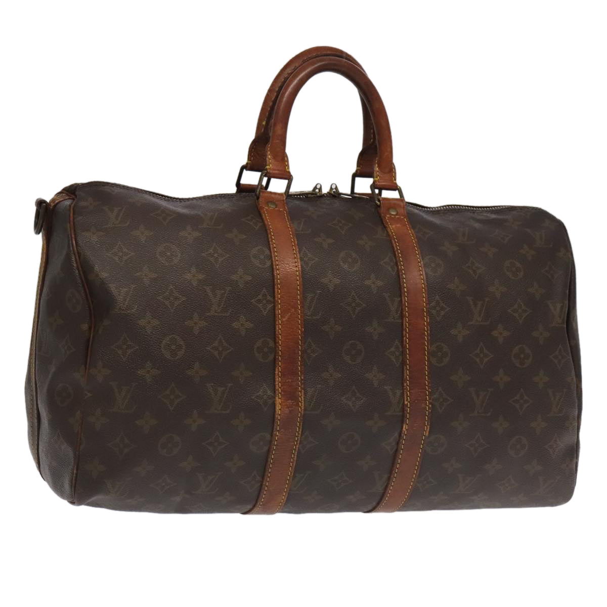 LOUIS VUITTON Monogram Keepall Bandouliere 45 Boston Bag M41418 LV Auth 99891