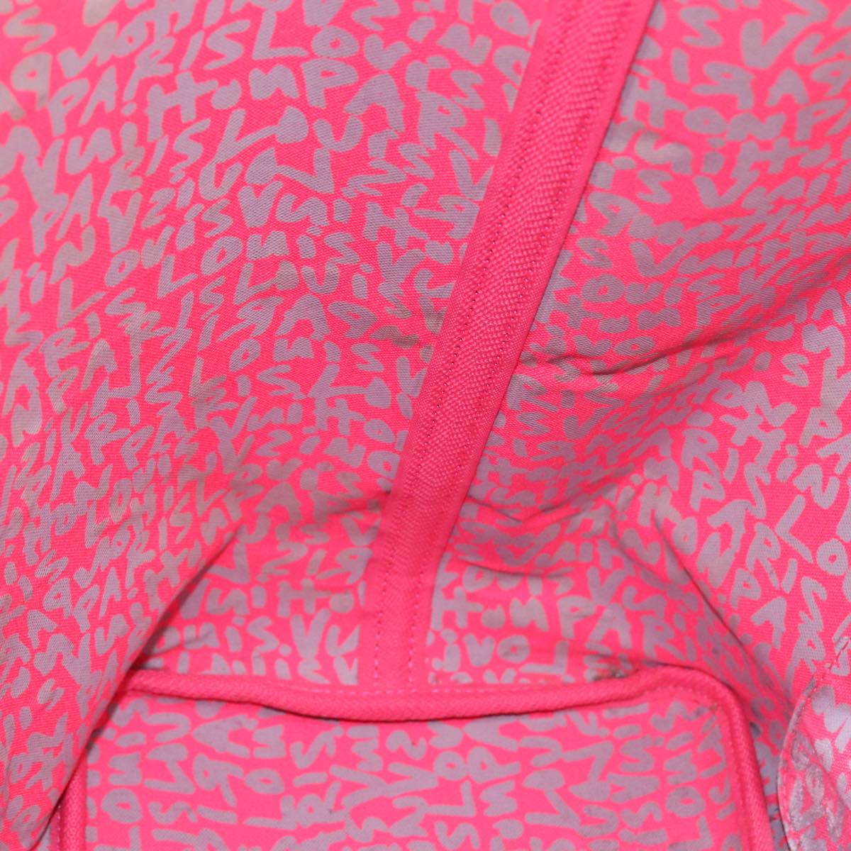 LOUIS VUITTON Monogram graffiti Neverfull GM Tote Bag Fuchsia M93701 Auth 99894A