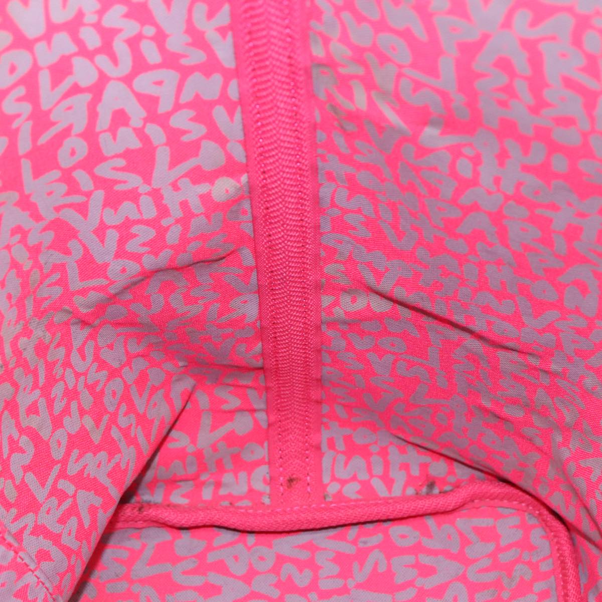 LOUIS VUITTON Monogram graffiti Neverfull GM Tote Bag Fuchsia M93701 Auth 99894A