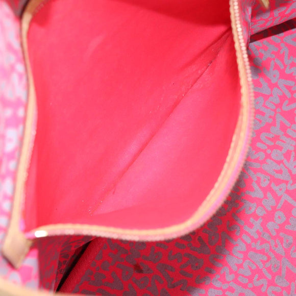 LOUIS VUITTON Monogram graffiti Neverfull GM Tote Bag Fuchsia M93701 Auth 99894AM