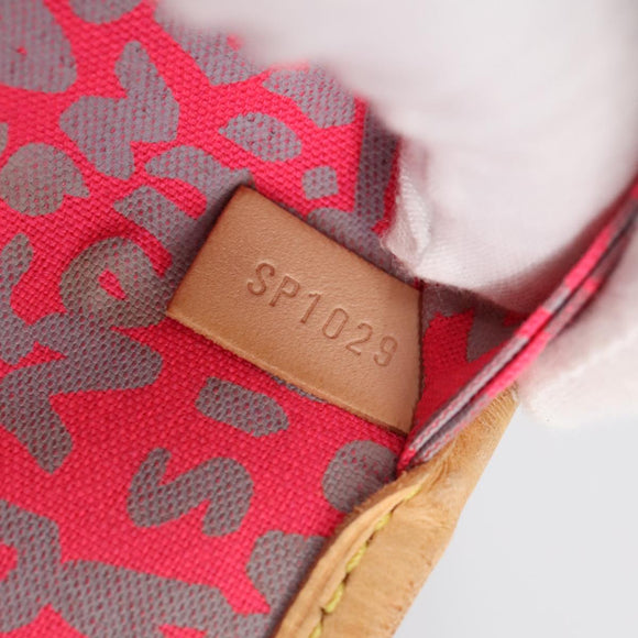 LOUIS VUITTON Monogram graffiti Neverfull GM Tote Bag Fuchsia M93701 Auth 99894AM