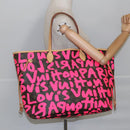 LOUIS VUITTON Monogram graffiti Neverfull GM Tote Bag Fuchsia M93701 Auth 99894AM-21