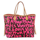 LOUIS VUITTON Monogram graffiti Neverfull GM Tote Bag Fuchsia M93701 Auth 99894AM-2