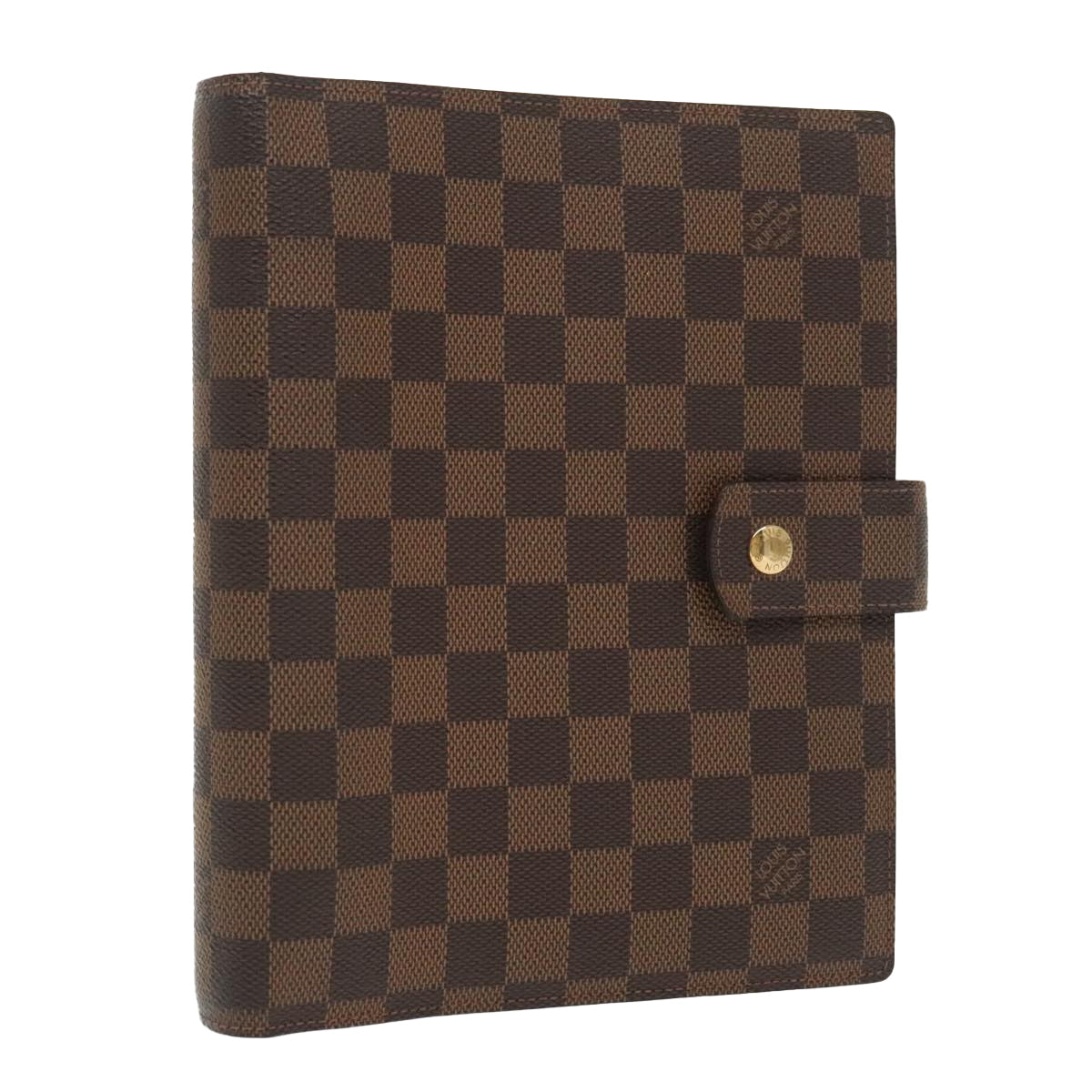 LOUIS VUITTON Damier Ebene Agenda GM Day Planner Cover R20107 LV Auth 99902