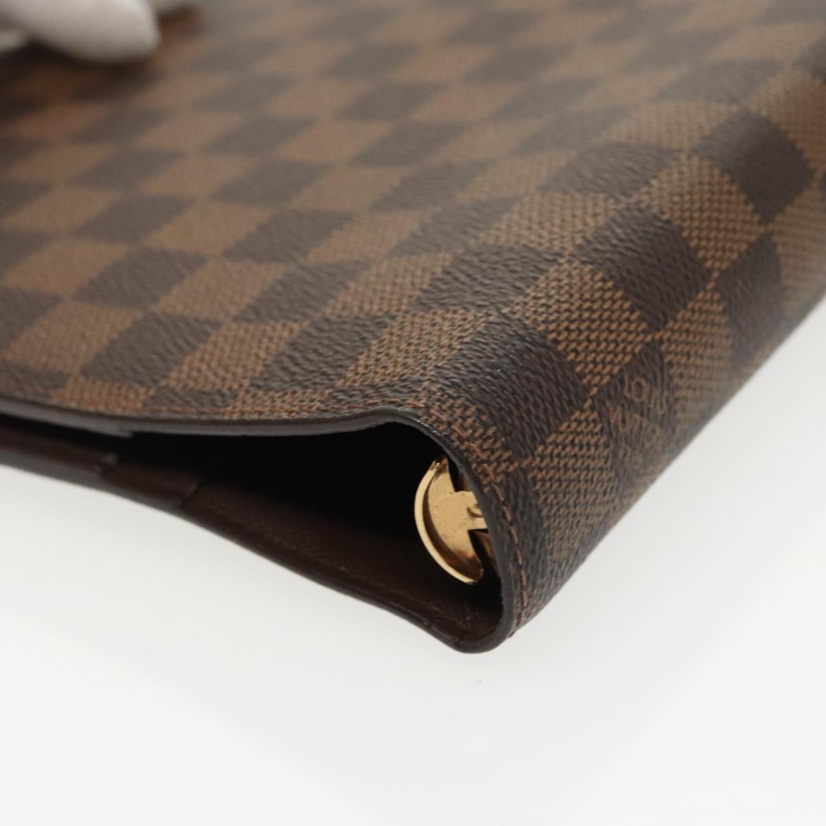 LOUIS VUITTON Damier Ebene Agenda GM Day Planner Cover R20107 LV Auth 99902