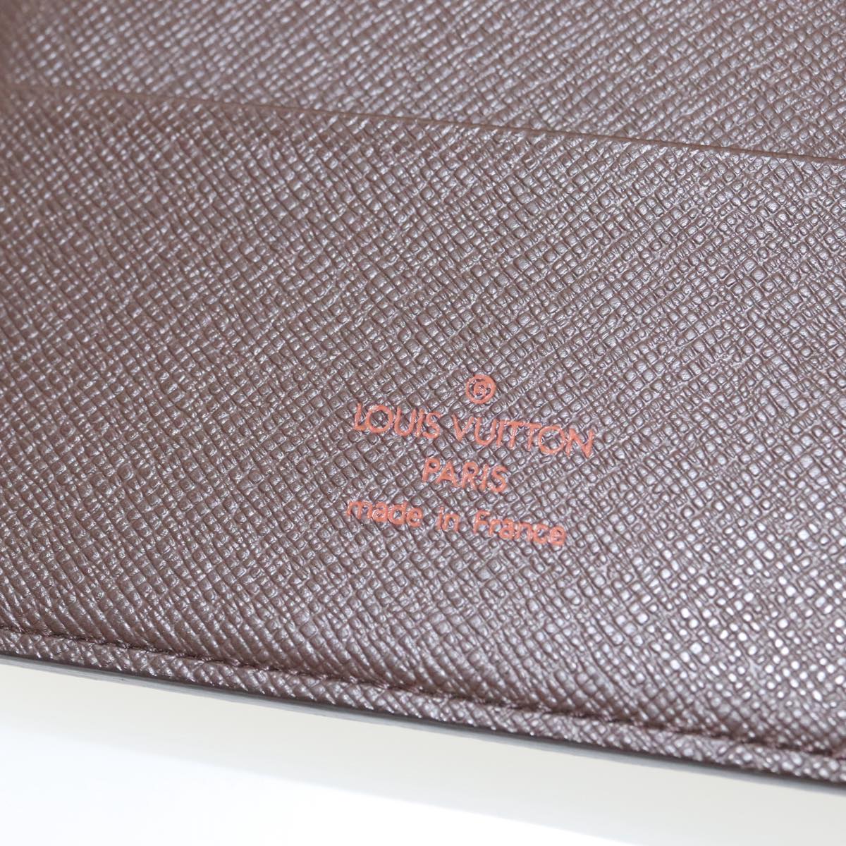 LOUIS VUITTON Damier Ebene Agenda GM Day Planner Cover R20107 LV Auth 99902