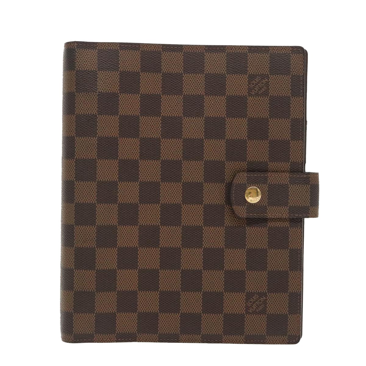 LOUIS VUITTON Damier Ebene Agenda GM Day Planner Cover R20107 LV Auth 99902