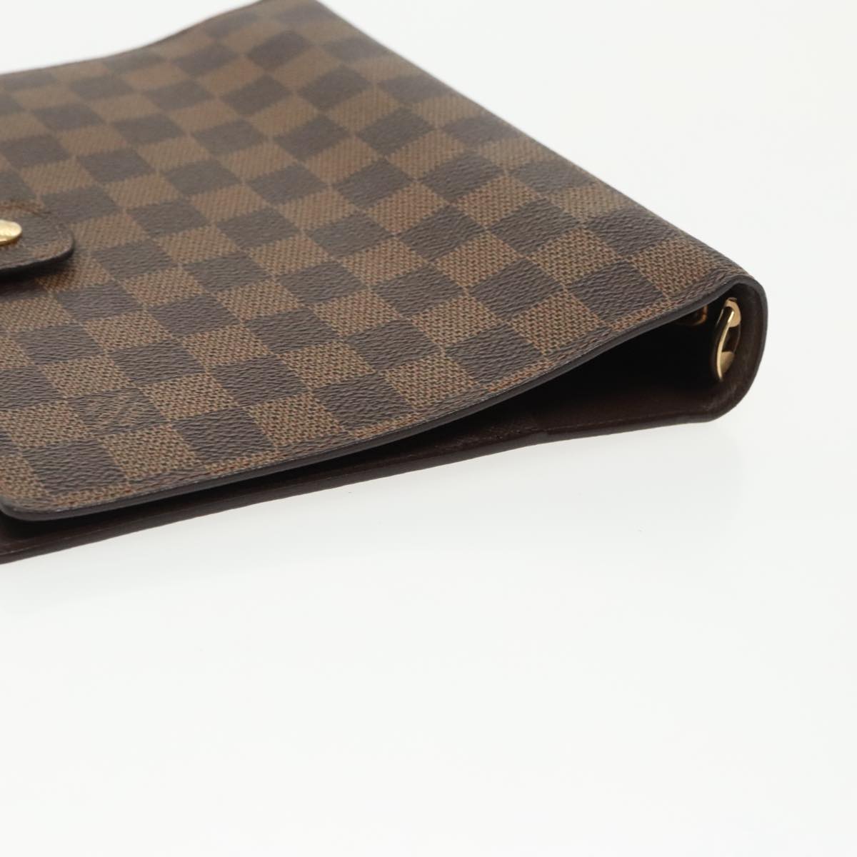 LOUIS VUITTON Damier Ebene Agenda GM Day Planner Cover R20107 LV Auth 99902