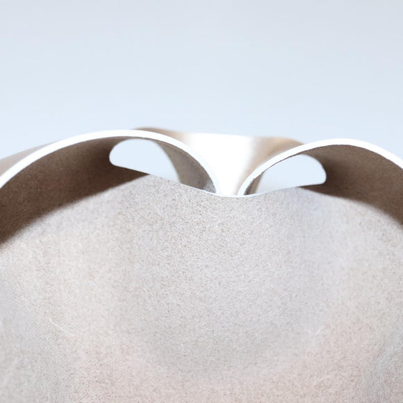 LOUIS VUITTON Origami Bowl PM Accessory Case Leather Gold R95669 LV Auth 99907AM