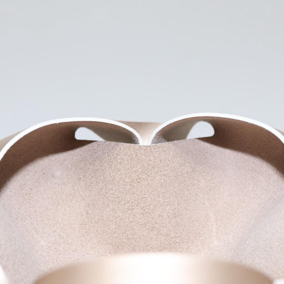 LOUIS VUITTON Origami Bowl PM Accessory Case Leather Gold R95669 LV Auth 99907AM