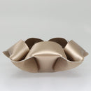 LOUIS VUITTON Origami Bowl PM Accessory Case Leather Gold R95669 LV Auth 99907M-3