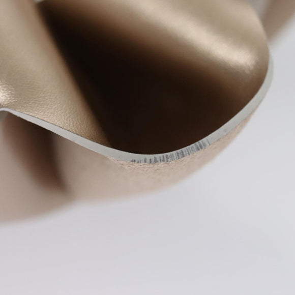 LOUIS VUITTON Origami Bowl PM Accessory Case Leather Gold R95669 LV Auth 99907AM