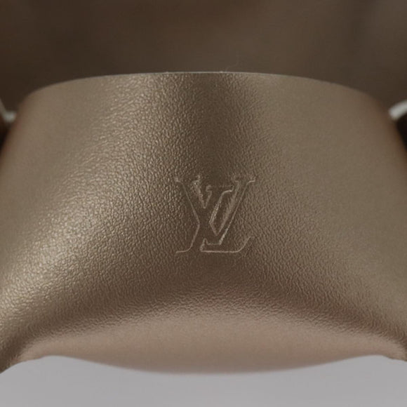 LOUIS VUITTON Origami Bowl PM Accessory Case Leather Gold R95669 LV Auth 99907M