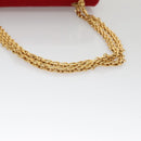CHANEL Matelasse Chain Shoulder Bag Cotton Red Gold CC Auth 99908-9