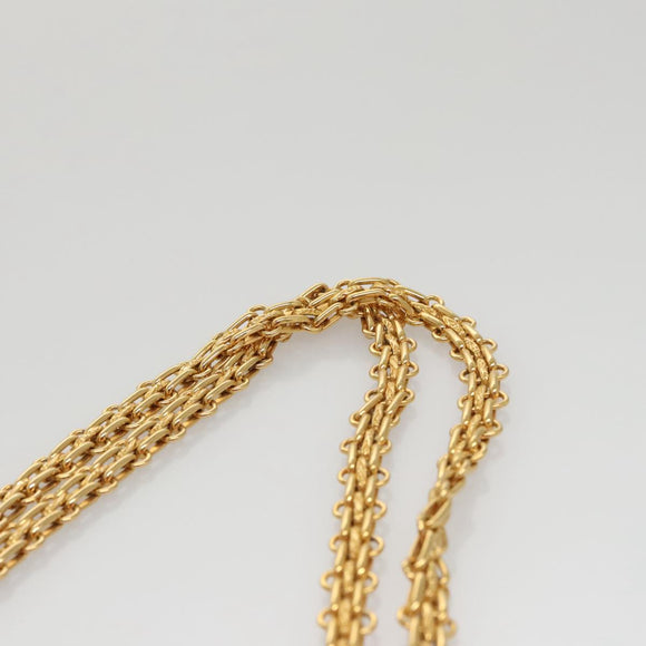 CHANEL Matelasse Chain Shoulder Bag Cotton Red Gold CC Auth 99908