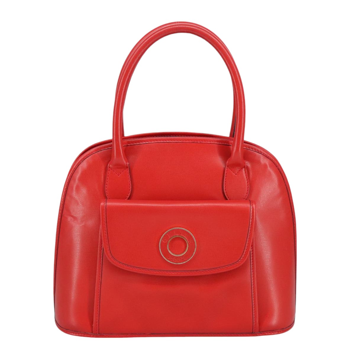 CELINE Hand Bag Leather 2way Red Auth 99916