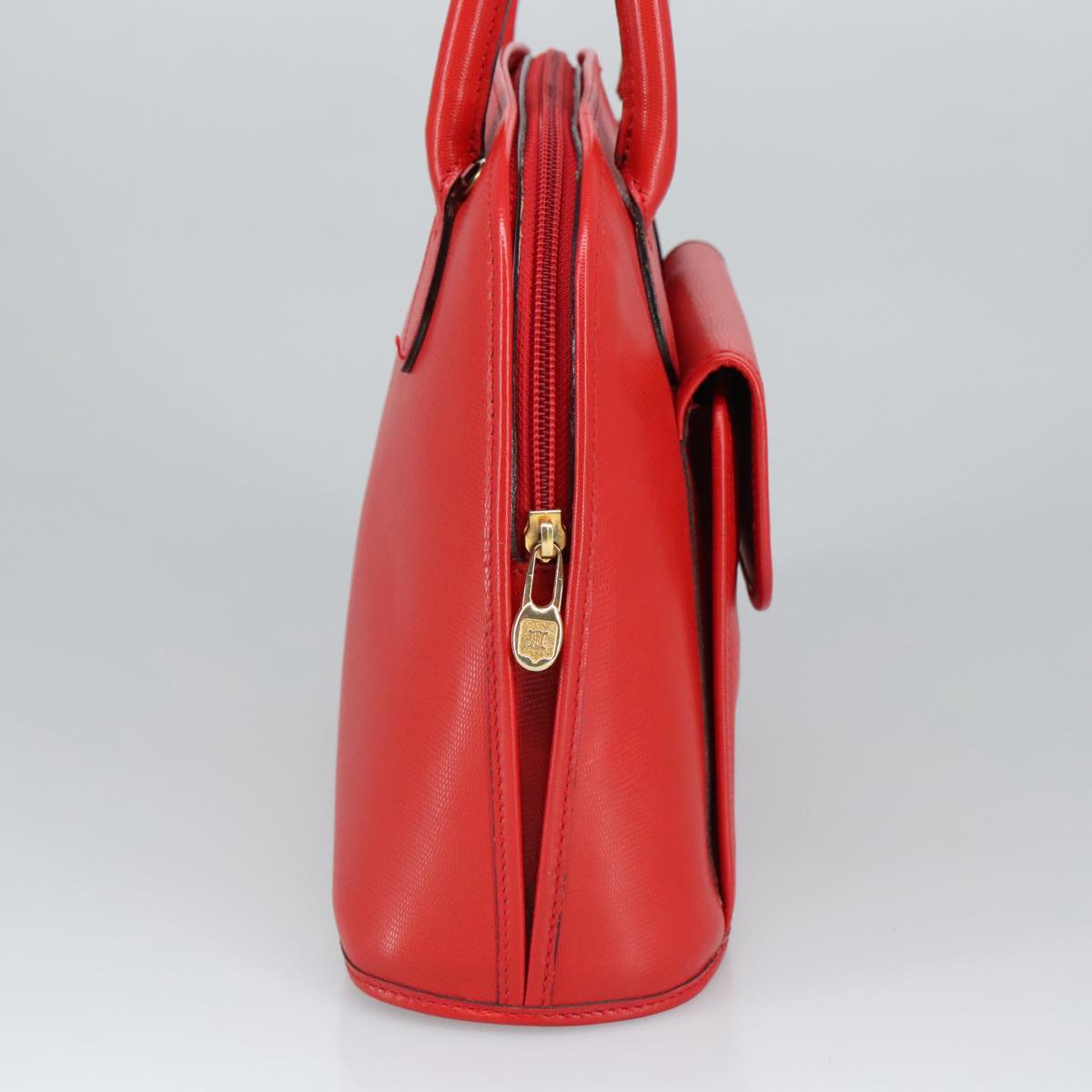 CELINE Hand Bag Leather 2way Red Auth 99916