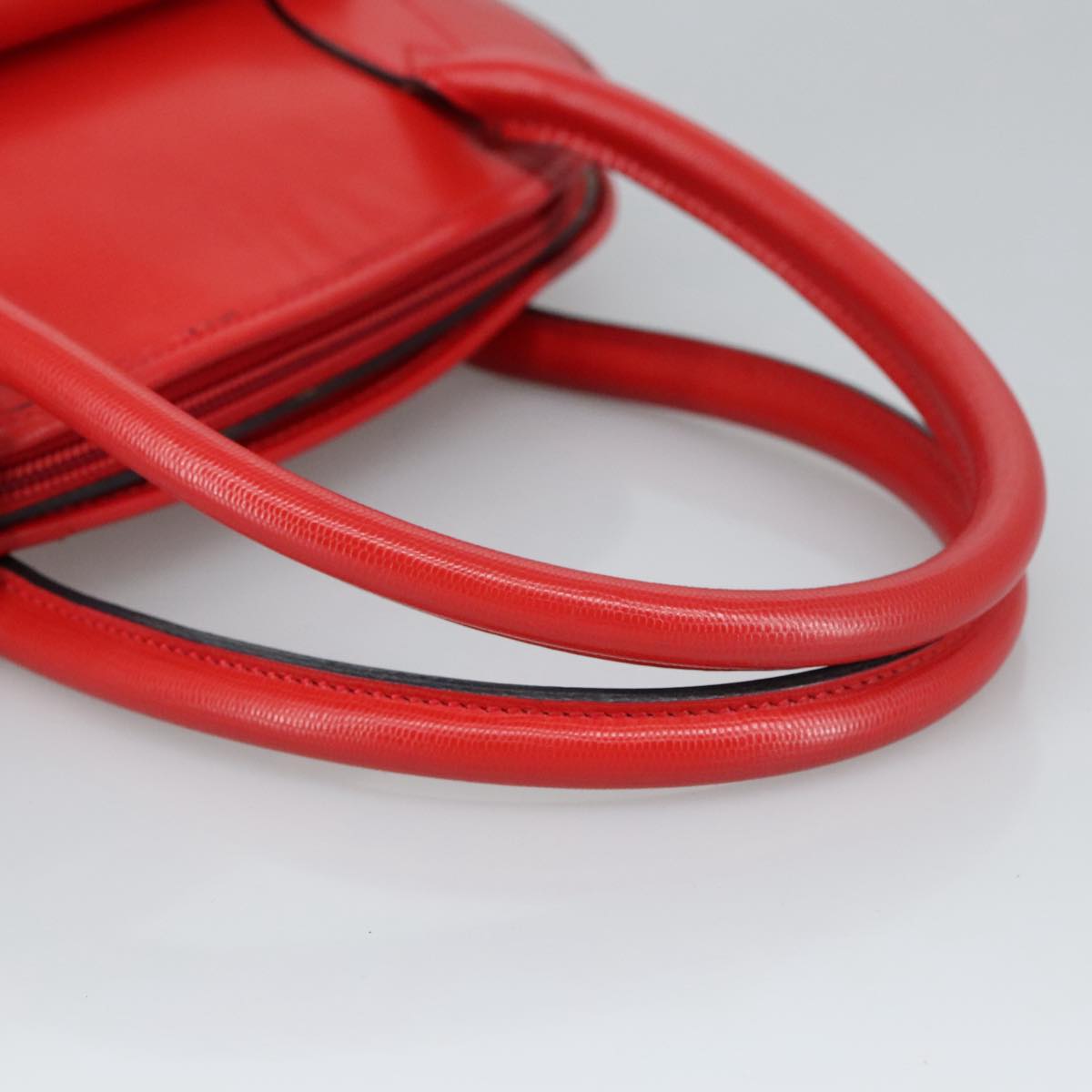 CELINE Hand Bag Leather 2way Red Auth 99916