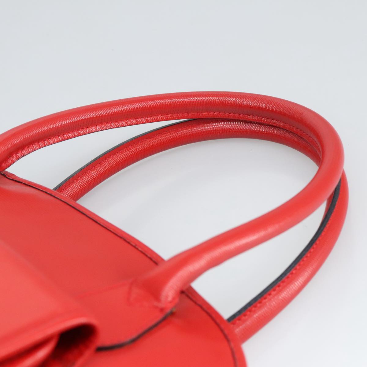 CELINE Hand Bag Leather 2way Red Auth 99916