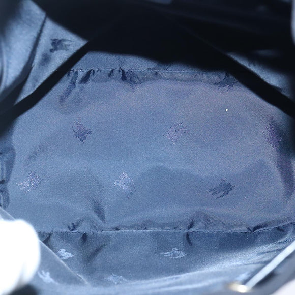 Burberrys Nova Check Shoulder Bag Canvas Navy Gold Auth 99926