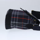 Burberrys Nova Check Shoulder Bag Canvas Navy Gold Auth 99926-4