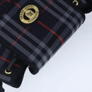 Burberrys Nova Check Shoulder Bag Canvas Navy Gold Auth 99926-6