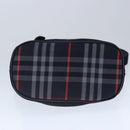 Burberrys Nova Check Shoulder Bag Canvas Navy Gold Auth 99926-5