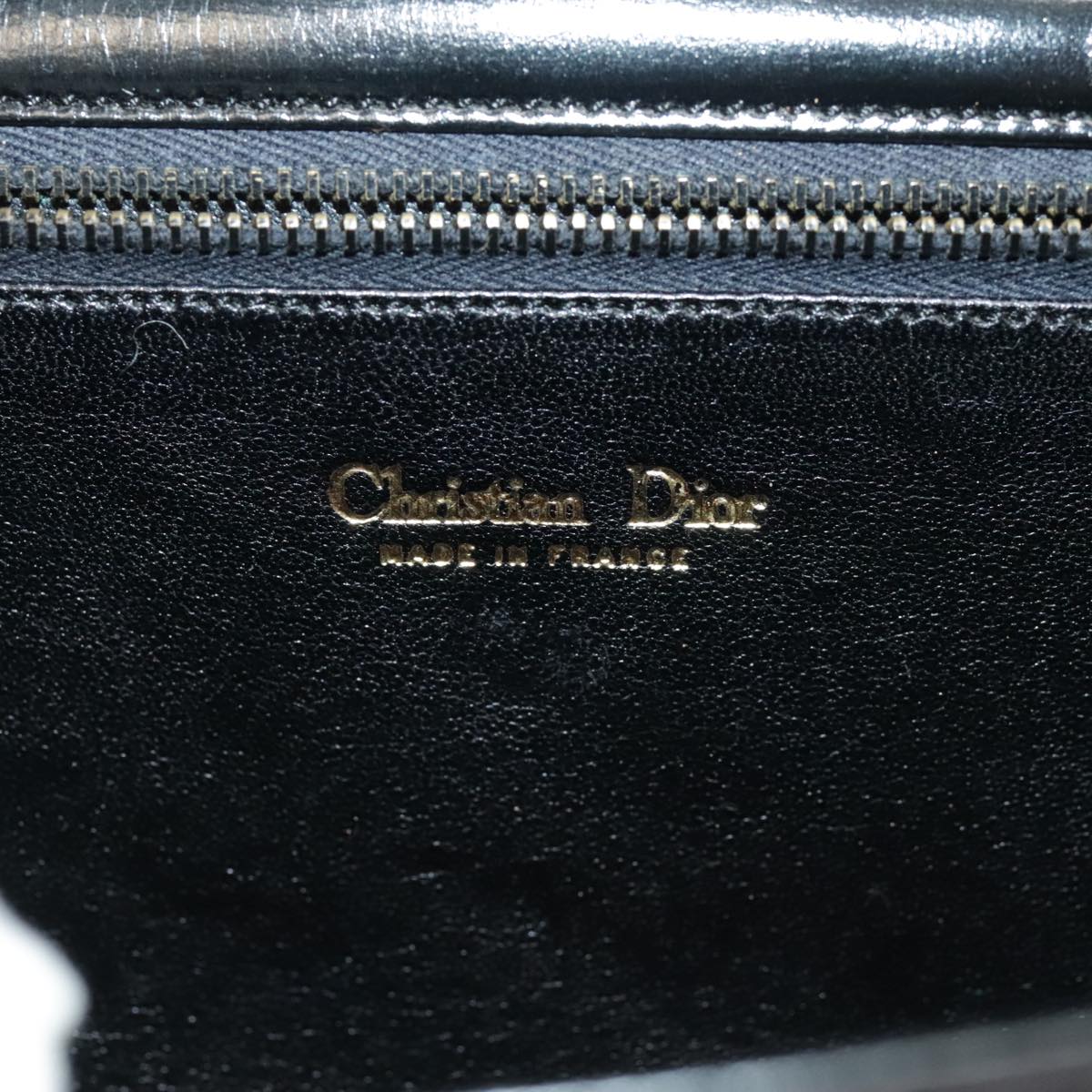 Christian Dior Hand Bag Leather Black Auth 99934