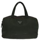 PRADA Hand Bag Nylon Green Auth 99953-13