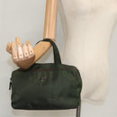 PRADA Hand Bag Nylon Green Auth 99953-33