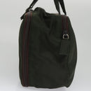 PRADA Hand Bag Nylon Green Auth 99953-4