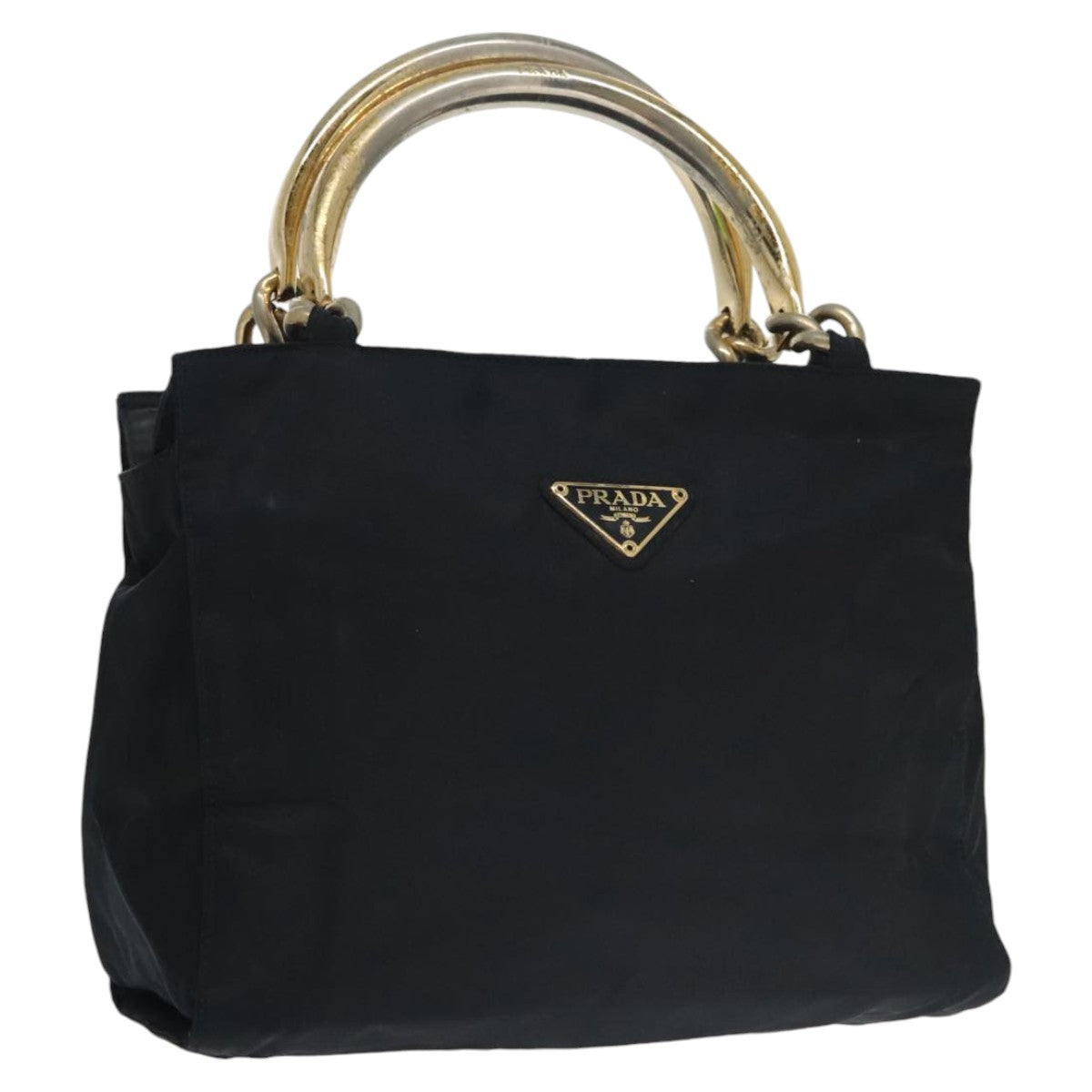 PRADA Hand Bag Nylon Navy Auth 99955