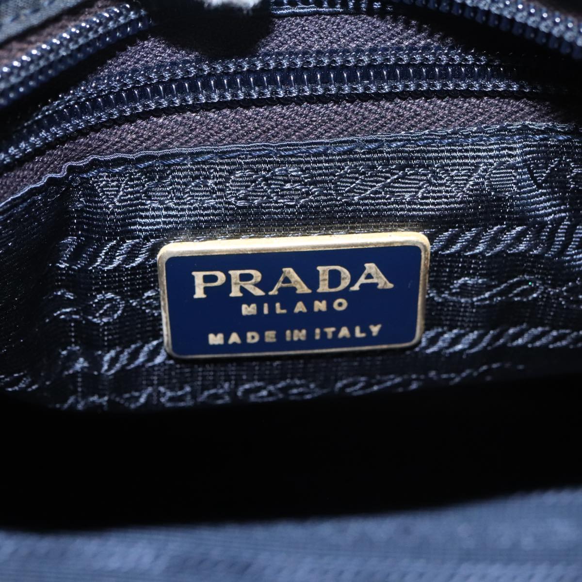 PRADA Hand Bag Nylon Navy Auth 99955