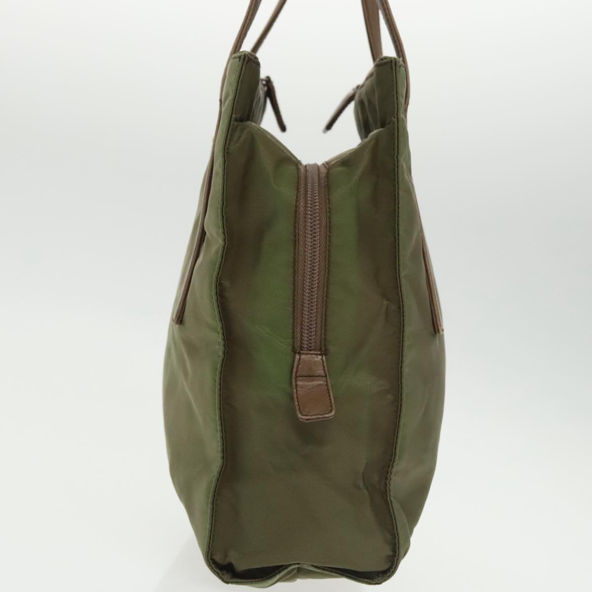 PRADA Hand Bag Nylon Khaki Auth 99956