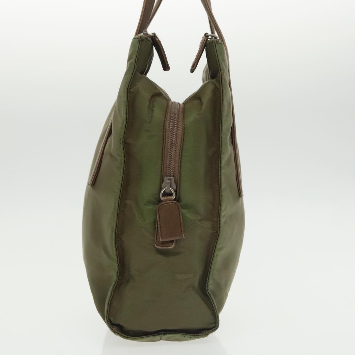 PRADA Hand Bag Nylon Khaki Auth 99956