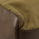 PRADA Shoulder Bag Nylon Leather Beige Gold Auth 99957-18