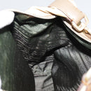 PRADA Shoulder Bag Nylon Leather Beige Gold Auth 99957-21