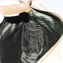 PRADA Shoulder Bag Nylon Leather Beige Gold Auth 99957-22