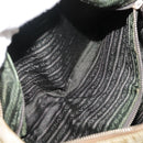 PRADA Shoulder Bag Nylon Leather Beige Gold Auth 99957-24