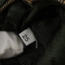 PRADA Shoulder Bag Nylon Leather Beige Gold Auth 99957-12